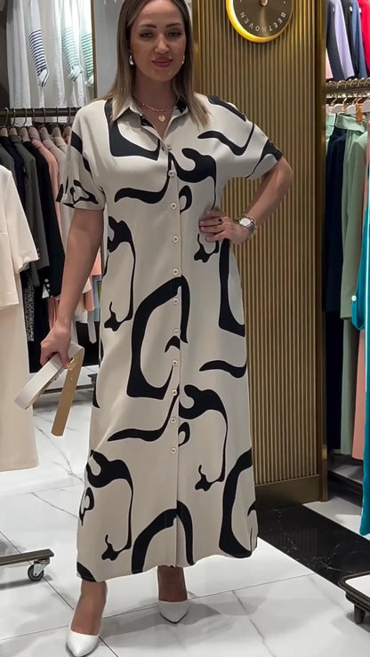 Amelia™ - Kuvioitu paita mekko