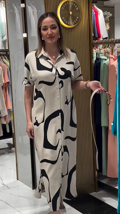 Amelia™ - Kuvioitu paita mekko