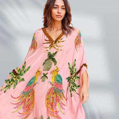 Nadine™- Tropiikkinen Väljä Kuvioitu Mekko