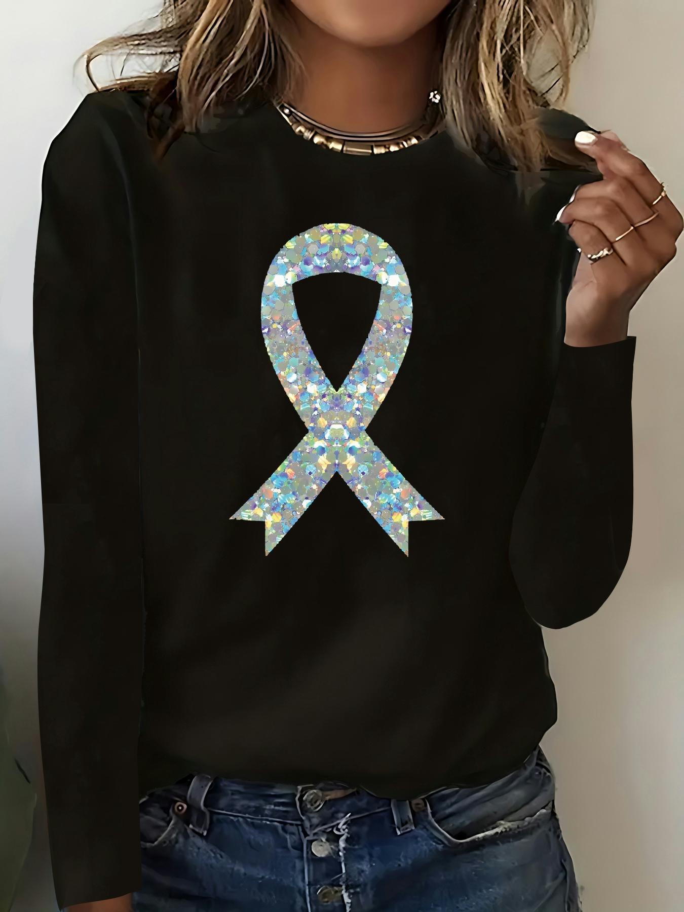 Glitter Ribbon -collegepaita | Yhdessä diabetesta vastaan