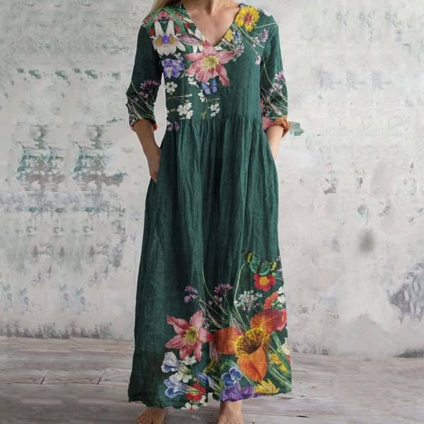 Pilvi™ - Kukallinen Maxi-mekko